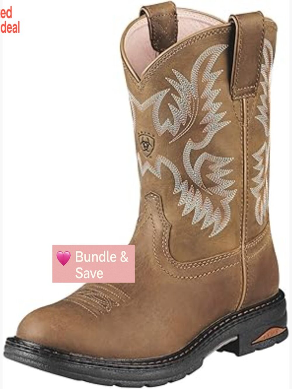 Women's Composite Toe Work Boots - Pull-On Mid-Calf Leather